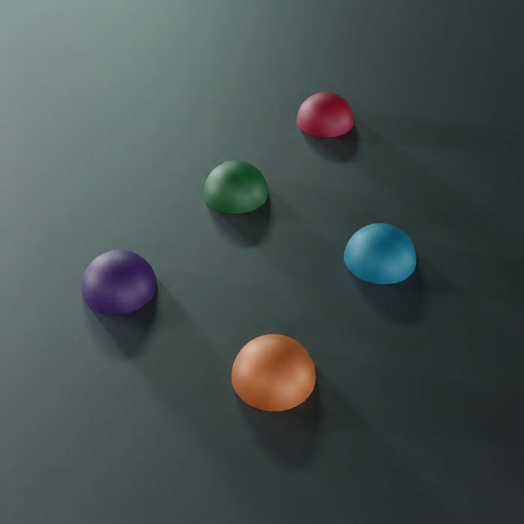 Quill Gel-Jet custom PMS color cartridge dots in five colors